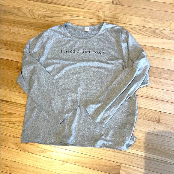 NWOT, women’s XXL, i need a diet coke gray long sleeve tshirt - Picture 2 of 5